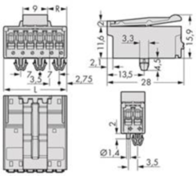 2091-1530/020-000 WAGO Connecting Blocks Image 2