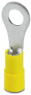 Insulated ring cable lug, 4.0-6.0 mm², AWG 12 to 10, 6.5 mm, M6, yellow