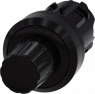 Stop switch, groping/latching, black, front ring black, mounting Ø 22 mm, 3SU1000-0HC10-0AA0