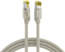 Patch cable, RJ45 plug, straight to RJ45 plug, straight, Cat 6A, S/FTP, LSZH, 0.5 m, gray