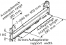 Sliding rail, (L x W x H) 600 x 50 x 44 mm, 315-258-00