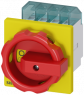 Emergency stop load-break switch, Rotary actuator, 4 pole, 16 A, 690 V, (W x H x D) 67 x 84 x 92.5 mm, front mounting, 3LD2003-1TL53
