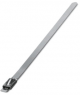 Cable tie, stainless steel, (L x W) 150 x 4.6 mm, bundle-Ø 30 mm, silver, UV resistant, -80 to 538 °C
