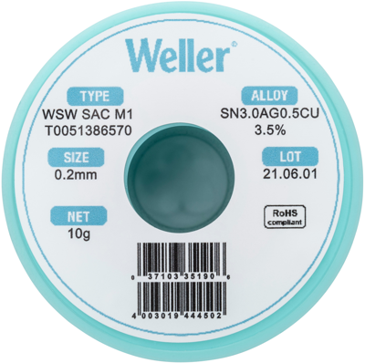 WSW SAC M1 0,2MM 10G Weller Solder Wires Image 3