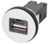 USB adapter, har-port USB 2.0 A-A , PFT white