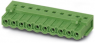 Socket header, 10 pole, pitch 5.08 mm, angled, green, 1786488