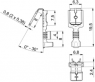 Uninsulated flat plug sleeve with branch, 6.3 x 0.8 mm, 1.5-2.5 mm², AWG 16-14, brass, tin-plated, 3838BN.67