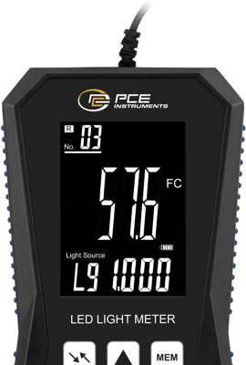 PCE-LED 30 PCE Instruments Luxmeter, Sound Level Meter, Magnetic Field Tester Image 2