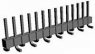 Pin header, 3 pole, pitch 2.54 mm, straight, black, 5-146128-1