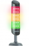 LED signal tower with acoustics, Ø 77 mm, 85 dB, 2400 Hz, green/yellow/red, 24 VDC, 695 310 55