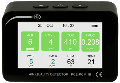 PCE-RCM 16 PCE Instruments Anemometers, Gas and Pressure Measuring Instruments Image 2