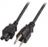 Device connection line, USA, plug type B, straight on C5 jack, straight, black, 1.8 m
