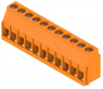 PCB terminal, 11 pole, pitch 5 mm, AWG 26-12, 20 A, clamping bracket, orange, 1001790000