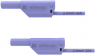 Measuring lead with (4 mm plug, spring-loaded, straight) to (4 mm plug, spring-loaded, straight), 1.5 m, purple, PVC, 2.5 mm², CAT II