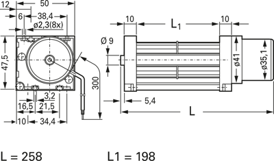 QG 030 - 198/12 ebm-papst Tangential Blowers, diagonal fans