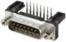 D-Sub plug, 9 pole, standard, angled, solder pin, 09661236802