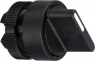 Selector switch, unlit, waistband round, black, front ring black, mounting Ø 22 mm, ZA2BD2