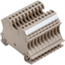 Through terminal block, screw connection, 0.5-4.0 mm², 2 pole, 24 A, dark beige, 1020700000