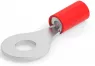 Insulated ring cable lug, 0.26-1.65 mm², AWG 22 to 16, 5.2 mm, M5, red