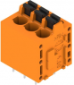 PCB terminal, 3 pole, pitch 5 mm, AWG 24-12, 20 A, spring-clamp connection, orange, 1330190000