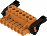 Socket header, 7 pole, pitch 5 mm, straight, orange, 1956320000