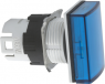 Signal light, illuminable, waistband rectangular, blue, front ring black, mounting Ø 16 mm, ZB6DV6