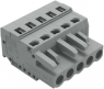 Socket header, 5 pole, pitch 5 mm, angled, gray, 231-105/026-000