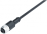 Sensor actuator cable, M12-cable socket, straight to open end, 3 pole, 5 m, TMPU, black, 4 A, 77 3430 0000 70003-0500