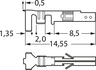 1586317-1 AMP Crimp Contacts Image 2