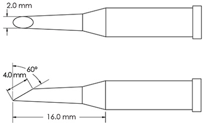 GT4-HF6020S METCAL Soldering tips, desoldering tips and hot air nozzles