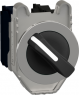 Selector switch, unlit, latching, 1 Form A (N/O) + 1 Form B (N/C), waistband round, black, front ring black, 2 x 90°, mounting Ø 30.5 mm, XB4FD25