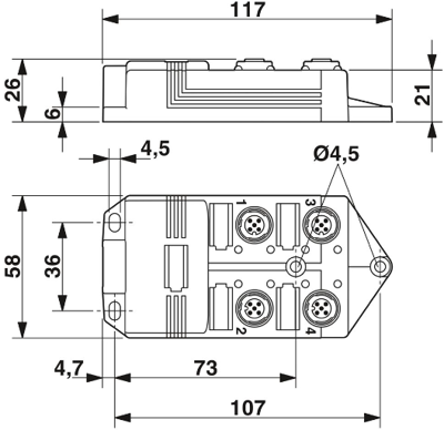 1517107 Phoenix Contact Sensor-Actuator Distribution Boxes Image 2