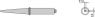 Soldering tip, Chisel shaped, (L x W) 29.36 x 1.6 mm, 370 °C, CT5A7