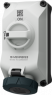 CEE wall socket, 4 pole, 32 A/500 V, gray/black, 7 h, IP67, 5604407G