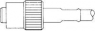 Mini thread plug 50 Ω, RG-180, RG-180A, RG-180B, RG-195, RG-195A, crimp connection, straight, 1-330723-2