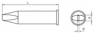 Soldering tip, Chisel shaped, Ø 11.1 mm, (T x L x W) 1.2 x 48 x 5 mm, XHT D