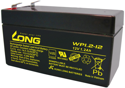 WP1.2-12 Long Lead-Acid Batteries, Lithium-Ion Batteries