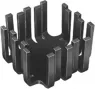 Finger shaped heatsink, 45 x 45 x 12.7 mm, 8 K/W, black anodized, 10034943