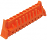 Socket header, 10 pole, pitch 5.08 mm, straight, orange, 232-170/039-000