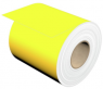 Polyester Label, (L x W) 30 m x 100 mm, yellow, Roll with 30 pcs