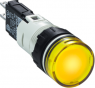 Signal light, illuminable, waistband round, yellow, front ring black, mounting Ø 16 mm, XB6AV5BB