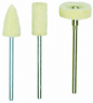 Polishing pin, 2 pieces, Ø 7 mm, shaft Ø 2.35 mm, cylinder, felt, 28802