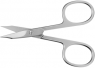 High precision scissors – extra fine, curved blade. OAL: 90mm