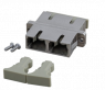 SC duplex jack, OS2, singlemode, ceramic, metal, 53316.34