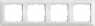 DELTA line titanium white frame, quadruple with labeling field horizontal