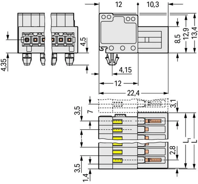 734-309/018-000 WAGO PCB Connection Systems Image 2