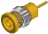 4 mm panel socket, solder connection, mounting Ø 12.2 mm, CAT III, yellow, SEB 2630 S1,9 GE