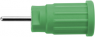 4 mm socket, round plug connection, mounting Ø 12.2 mm, CAT III, green, SEPB 6449 NI / GN