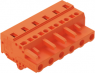 Socket header, 6 pole, pitch 7.62 mm, angled, orange, 231-706/008-000