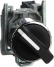 Selector switch, unlit, groping, 1 Form A (N/O), waistband round, black, front ring silver, 2 x 90°, mounting Ø 22 mm, XB4BD41